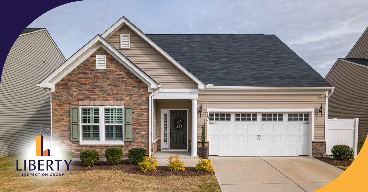 Modern single-story home with stone and vinyl siding