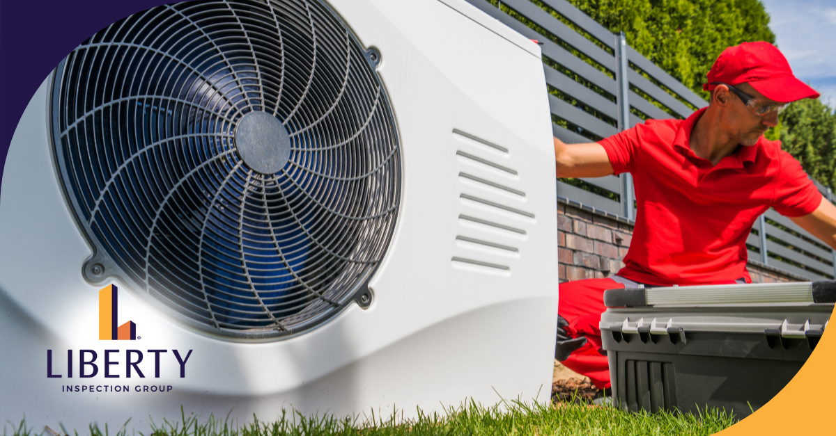 Technician performing a routine check on an HVAC unit